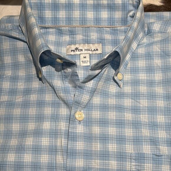 Peter Millar Other - Peter Millar‎ Blue Plaid Shirt Size M